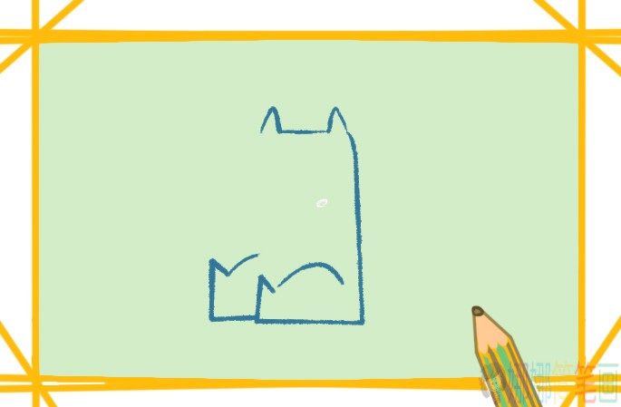 小猫儿童画简单好看-4