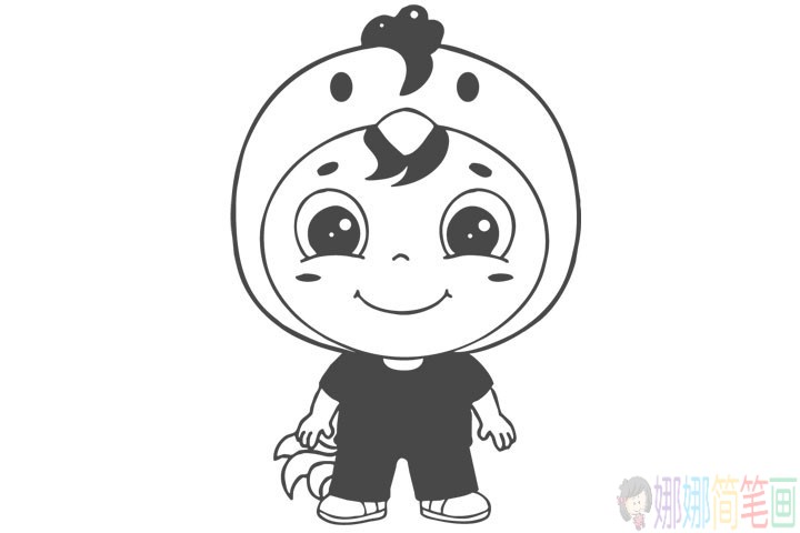 Q版小女孩简笔画图片-4