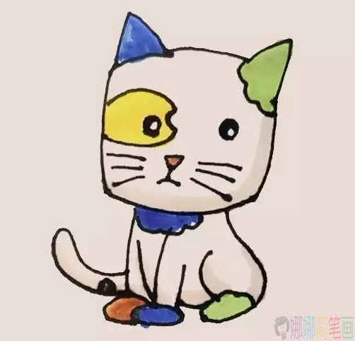 简单可爱的小猫咪简笔画-1