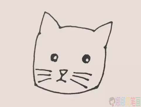 简单可爱的小猫咪简笔画-4