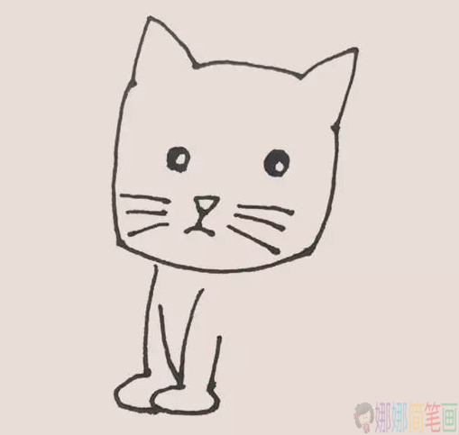 简单可爱的小猫咪简笔画-5