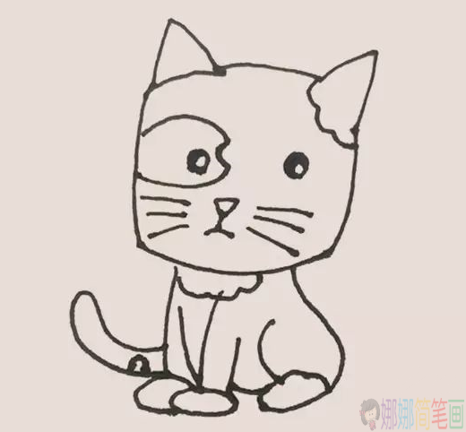 简单可爱的小猫咪简笔画-8