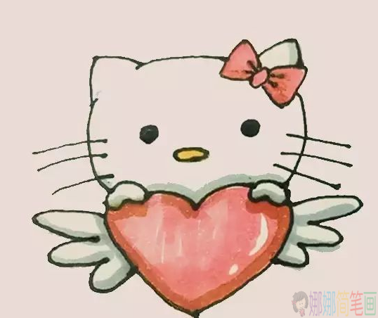 Hello_kitty简笔画,凯蒂猫简笔画-1
