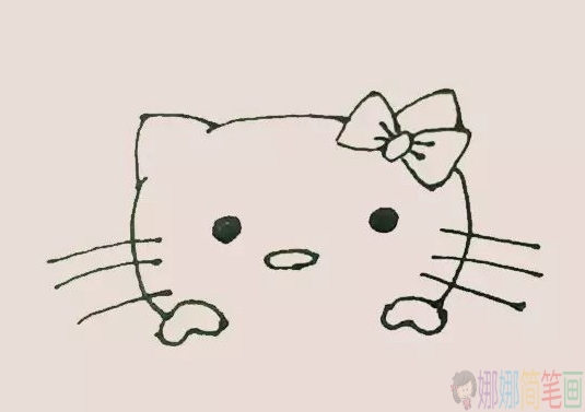 Hello_kitty简笔画,凯蒂猫简笔画-6