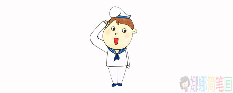 海军水手简笔画-1