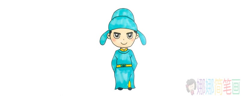 诗人李白简笔画-1