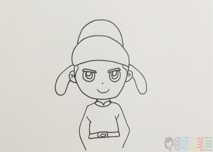 诗人李白简笔画-3