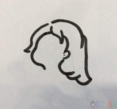 美丽的大姐姐人物简笔画-2