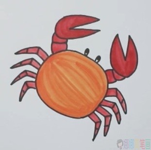 螃蟹怎么画,螃蟹的简单画法-1