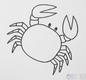 螃蟹怎么画,螃蟹的简单画法-2