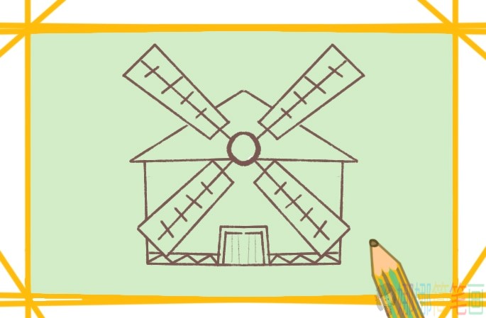 大风车房子简笔画-5