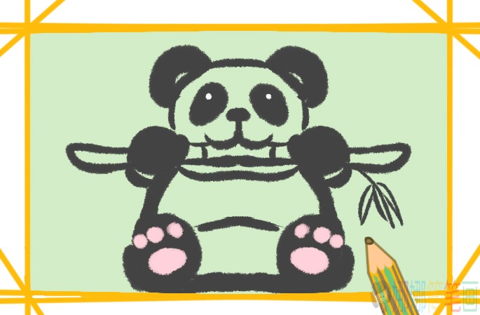 吃竹子的大熊猫简笔画-5
