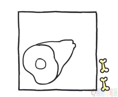 鸡腿简笔画教程-2
