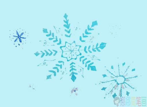 雪花怎么画,雪花简笔画-1
