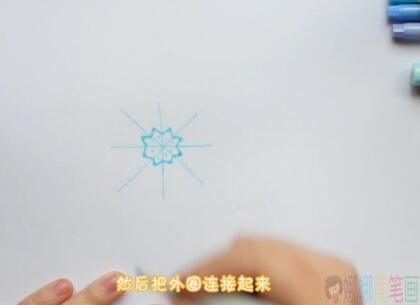 雪花怎么画,雪花简笔画-3