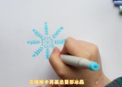 雪花怎么画,雪花简笔画-4