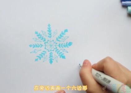 雪花怎么画,雪花简笔画-5