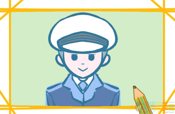 人民警察怎么画,警察叔叔简笔画-1