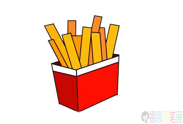 薯条简笔画,薯条怎么画-1