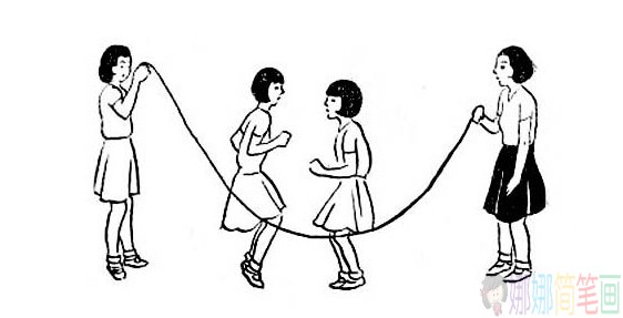 儿童简笔画跳绳怎么画-2