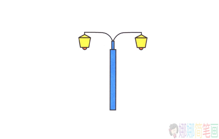 路灯简笔画,路灯的简单画法-1