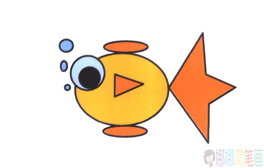简单好画的金鱼简笔画-1