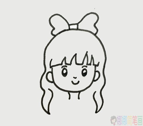 可爱的大姐姐人物简笔画-2