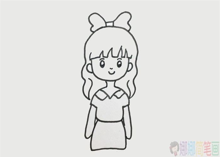 可爱的大姐姐人物简笔画-3