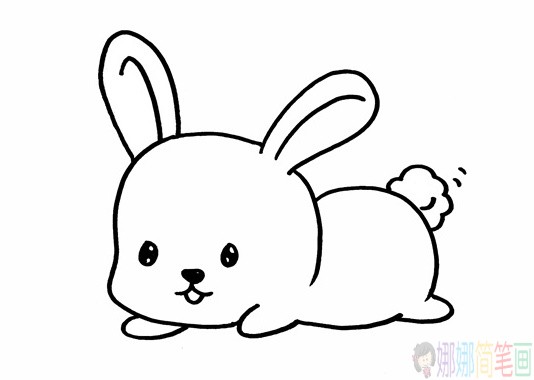小白兔幼儿简笔画教学-4