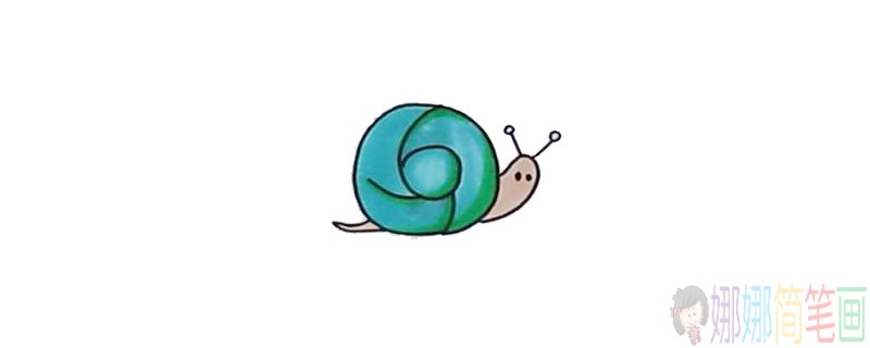 蜗牛的简单画法,蜗牛简笔画图片-1