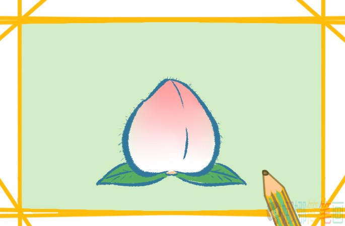 桃子简笔画,桃子怎么画-1