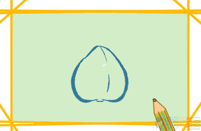 桃子简笔画,桃子怎么画-3