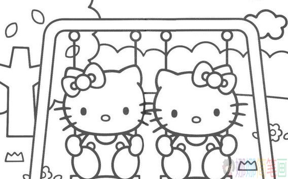 凯蒂猫幼儿简笔画图片-1