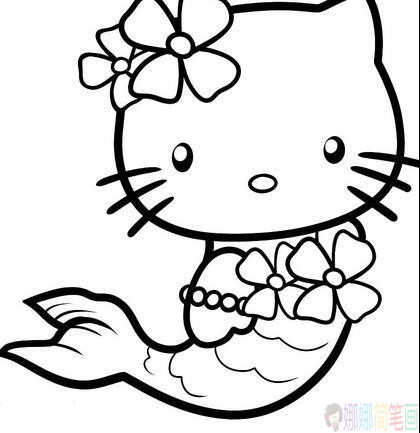 凯蒂猫幼儿简笔画图片-2