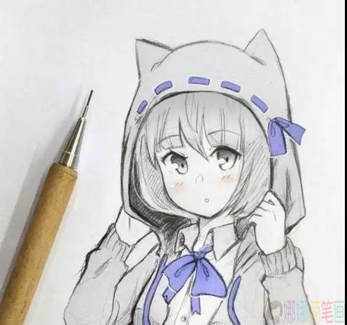 漂亮的动漫少女手绘图片-1