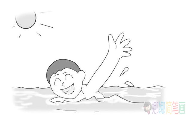 游泳运动员简笔画图片-4