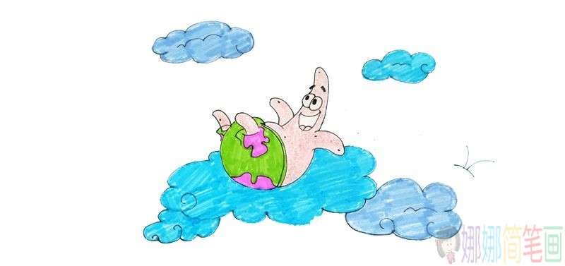派大星动画人物简笔画教学-1