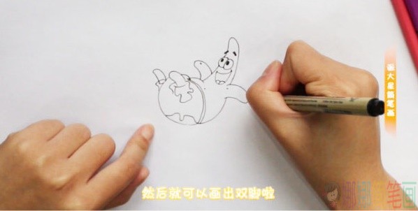 派大星动画人物简笔画教学-3