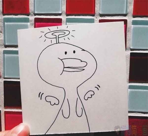 呆萌的小鸭子简笔画教程-5