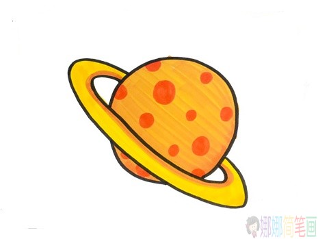 土星简笔画,土星少儿绘画-1