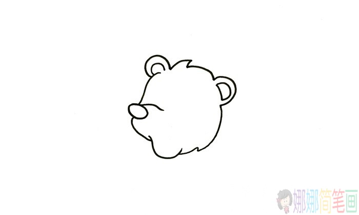 北极熊儿童简笔画,北极熊怎么画-2