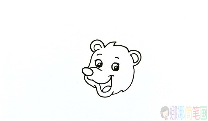 北极熊儿童简笔画,北极熊怎么画-3