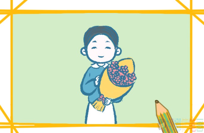 和蔼的老师人物简笔画-1