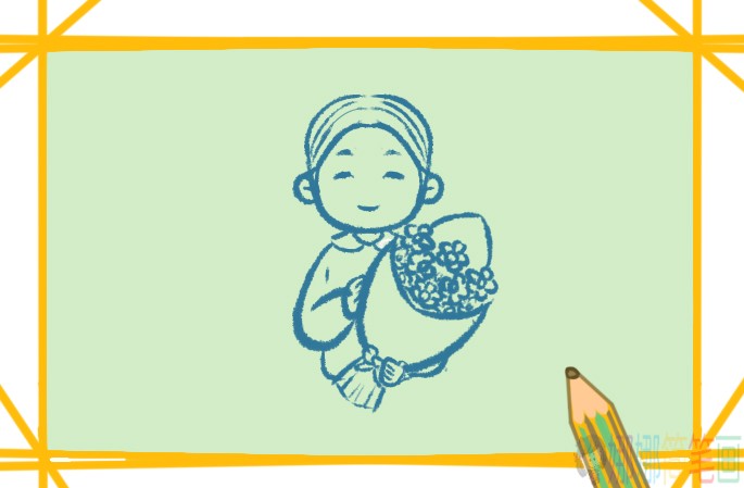 和蔼的老师人物简笔画-4