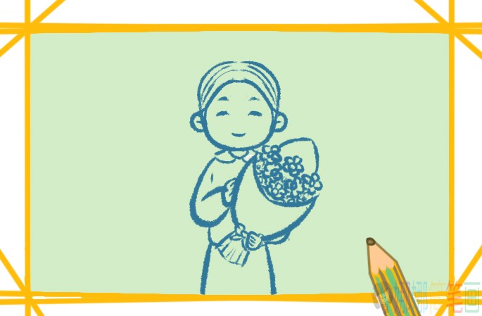 和蔼的老师人物简笔画-5