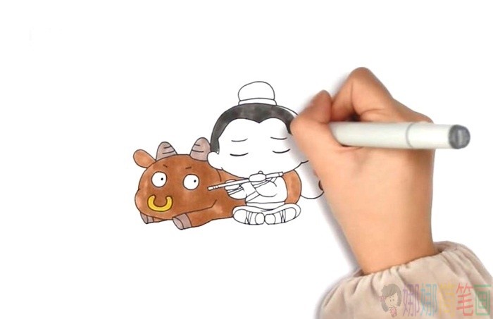 牛郎怎么画,牛郎的简单画法-5