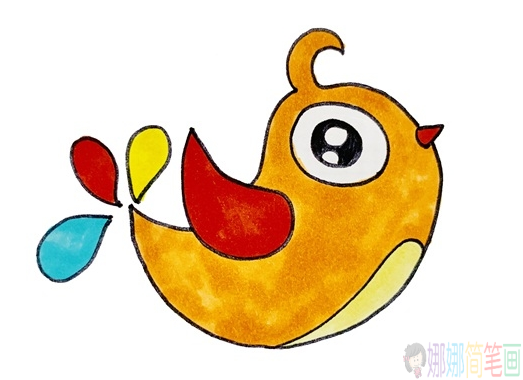 喜鹊简笔画绘画步骤教程-4