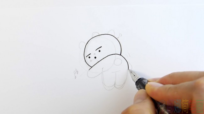 简单搞笑的小熊简笔画-2