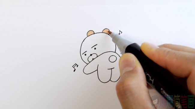 简单搞笑的小熊简笔画-3