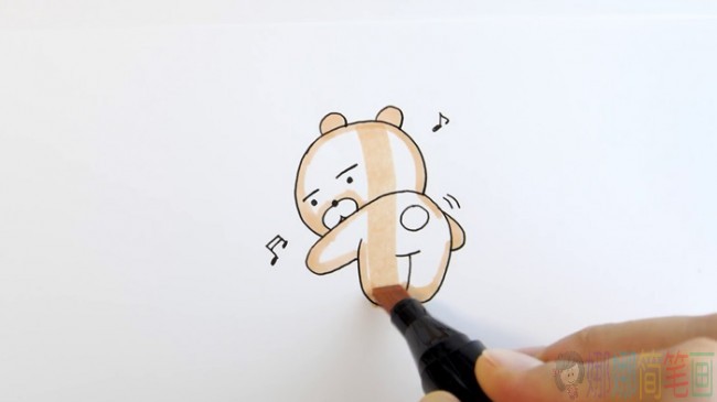 简单搞笑的小熊简笔画-4
